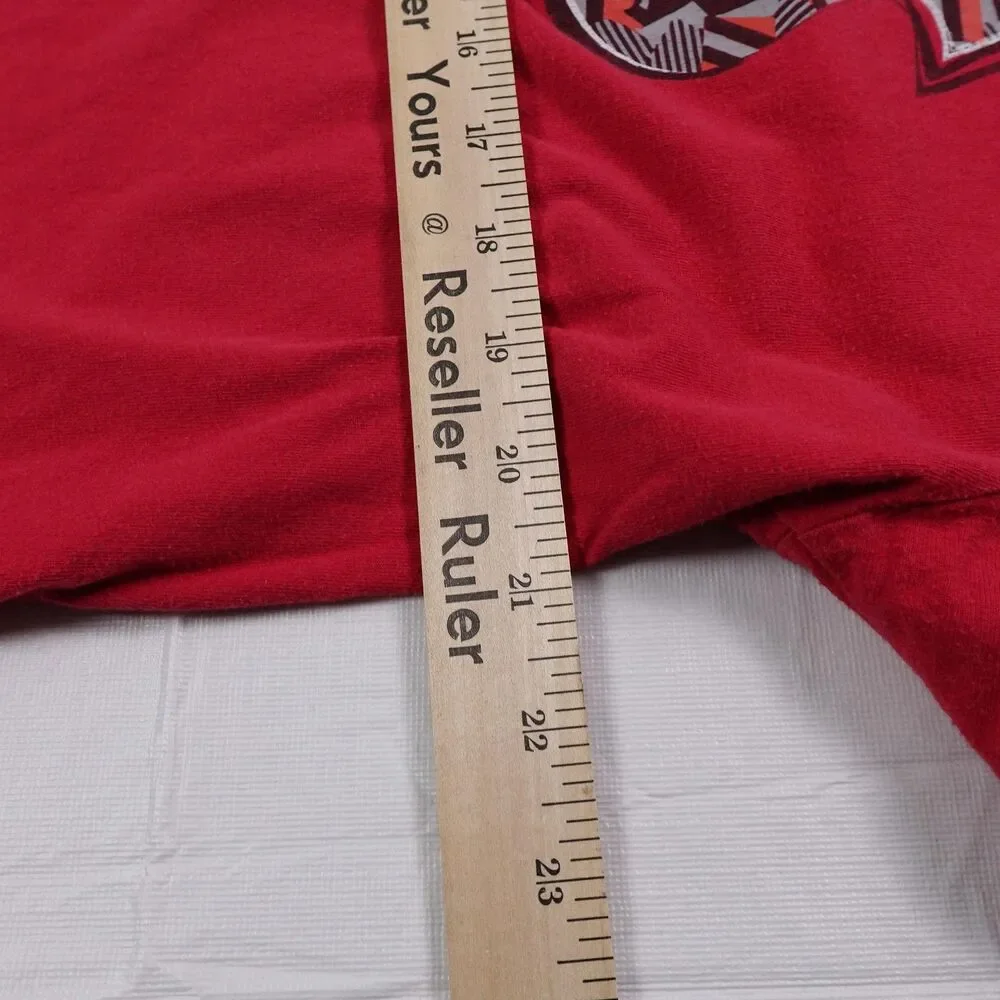 Chicago Bulls Shirt Mens XL Red NBA Basketball Windy City Tee Mitchell & Ness